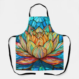 Delantal Vidrio manchado rosa de Lotus