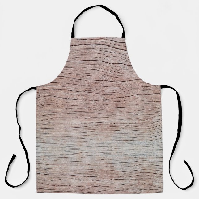Delantal Vieja textura de madera con hermosos motivos natur (Anverso)