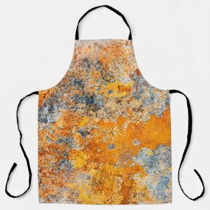 Delantal Vieja textura de óxido. Borde del fondo metalizad