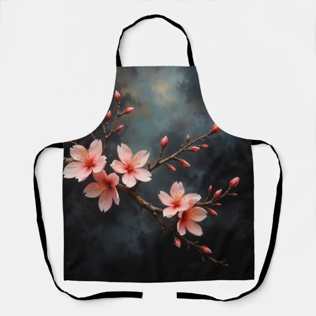Delantal Vietnamese Peach Blossom Art (Anverso)