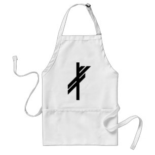 Delantal Viking Rune - Suerte - negro