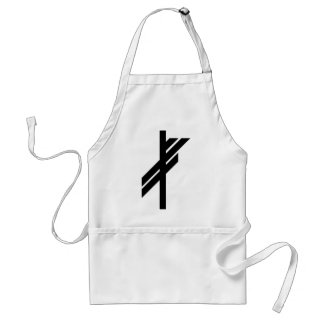 Delantal Viking Rune - Suerte - negro