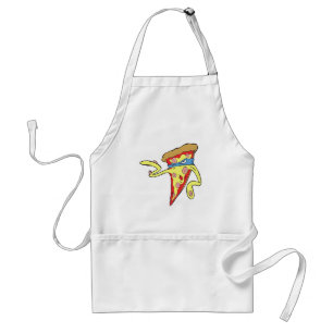 Delantal villano de pizza de pepperoni de superhéroe tonto