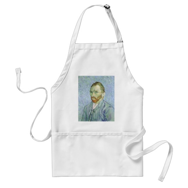 Delantal Vincent van Gogh - Autoretrato Van Gogh en azul (Frente)