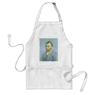 Delantal Vincent van Gogh - Autorretrato de Van Gogh en azu