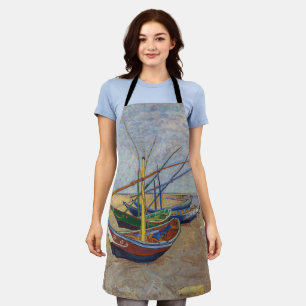 Delantal Vincent van Gogh - Barcas de Pesca en la Playa