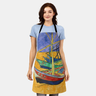 Delantal Vincent van Gogh - Barcos de Pesca en la Playa