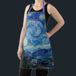 Delantal Vincent Van Gogh, El Bella Artes De La Noche Starr<br><div class="desc">La noche estrellada de Vincent Van Gogh (1889)</div>