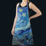 Delantal Vincent Van Gogh es la noche estrellada<br><div class="desc">La noche estrellada de Vincent Van Gogh (1889).</div>