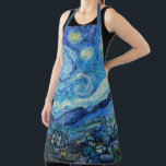 Delantal Vincent Van Gogh es la noche estrellada<br><div class="desc">La noche estrellada de Vincent Van Gogh (1889).</div>