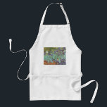 Delantal Vincent van Gogh - Irises<br><div class="desc">Irises (1889) de Van Gogh es una pintura vintage post impresionsionismo de arte fino de naturaleza floral. Un grupo de iris morados con barba y una sola flor blanca de iris que crece en un jardín. Fue una de sus primeras pinturas cuando estuvo en el asilo en Saint-Remy-de-Provence. En 1987...</div>