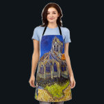 Delantal Vincent van Gogh - La Iglesia de Auvers<br><div class="desc">Iglesia de Auvers / l'Eglise à Auvers-sur-oise por Vincent Van Gogh en 1890</div>