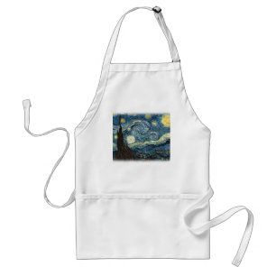 Delantal Vincent van Gogh, Noche estrellada. Arte famoso.