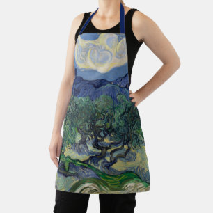 Delantal Vincent van Gogh - Olivos, montañas de Alpilles