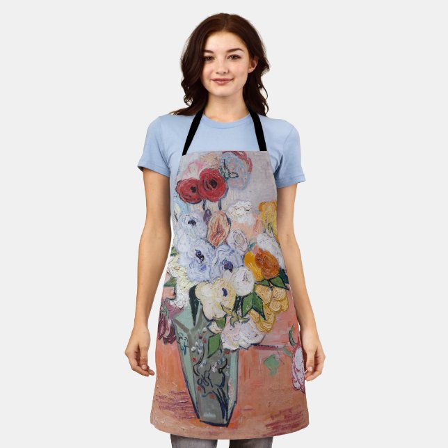 Delantal Vincent van Gogh - Vase con Rosas y anemones (Gastado)