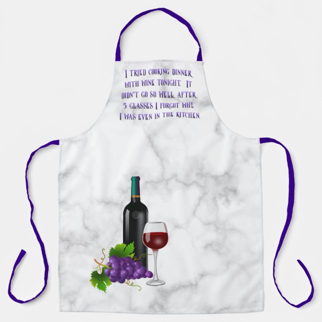Delantal Vino gracioso - Apron LG (Anverso)