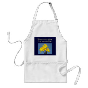 Delantal ¡Vino mejor con la edad, me pongo mejor con Wine!