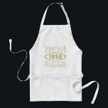 Delantal Vintage 1950 70th Birthday Premium Quality<br><div class="desc">Una buena idea de regalo de cumpleaños que dice 'Vintage,  calidad premium,  envejecido a la perfección'. Perfecto para celebrar los 70 años de los hombres y mujeres que nacieron en 1950!'</div>