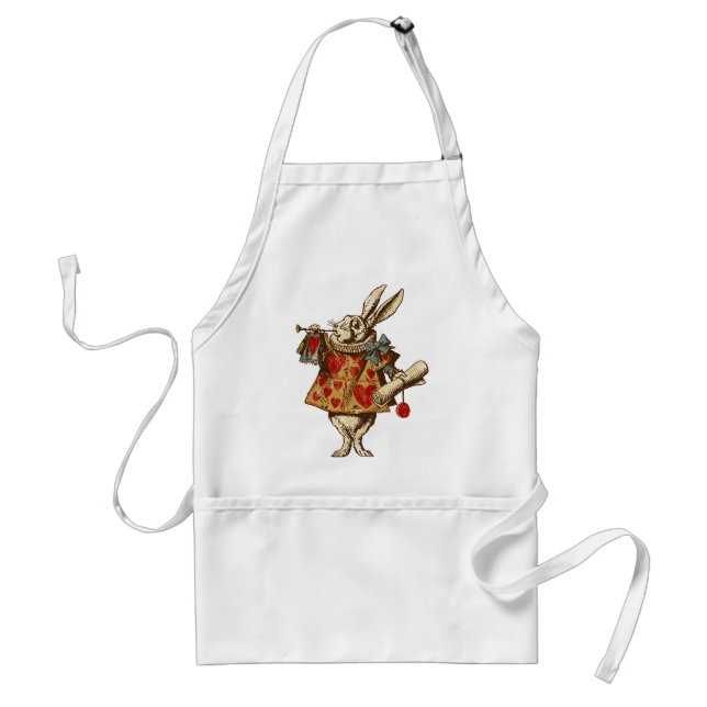 Delantal Vintage Alice White Rabbit (Frente)