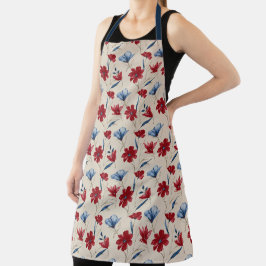 Delantal Vintage Americana Watercolor Floral