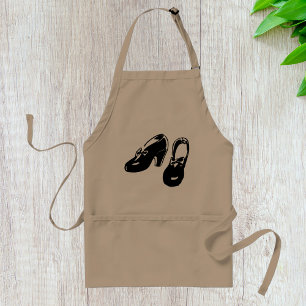 Delantal Vintage Black Shoes Fashion Apron