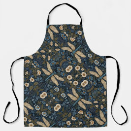 Delantal Vintage blue Dragonfly