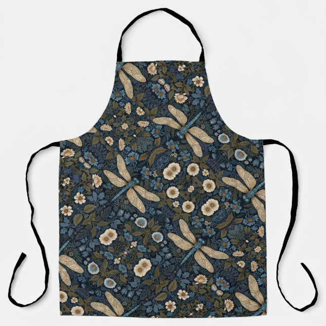 Delantal Vintage blue Dragonfly (Anverso)