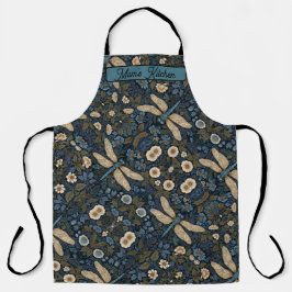 Delantal Vintage blue Dragonfly