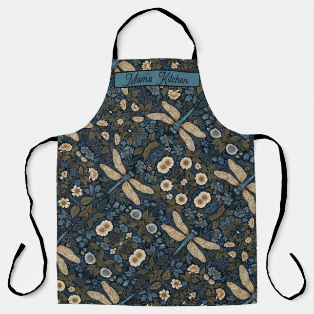 Delantal Vintage blue Dragonfly (Anverso)