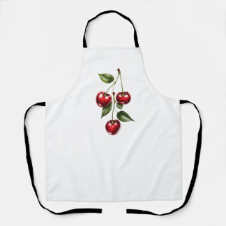 Delantal Vintage Cherry Illustration Kitchen Apron