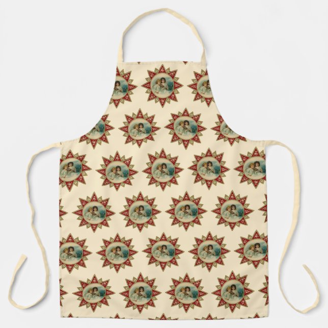 Delantal Vintage Christmas Angels (Anverso)