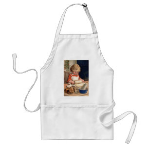 Delantal Vintage Christmas - Chica Baking Cookies