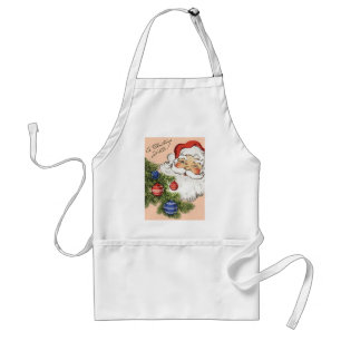 Delantal Vintage Christmas Hello! Jolly Santa Claus