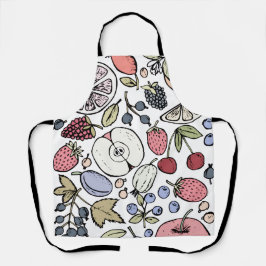 Delantal Vintage con tema de frutas, vintage