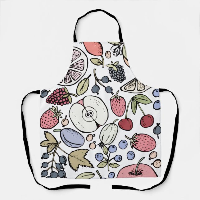 Delantal Vintage con tema de frutas, vintage (Anverso)