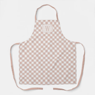 Delantal Vintage cottagecore Dusty Rosa Gingham