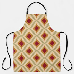 Delantal Vintage de patrón ornamental retro sin soldadura
