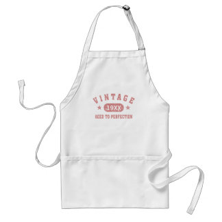 Delantal Vintage de texto rosa de edad avanzada a apron de 