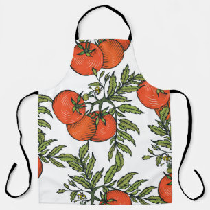 Delantal Vintage de tomate: Ilustracion del mercado agrícol