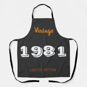 Delantal Vintage edición limitada de 1981 45th Birthday Gif