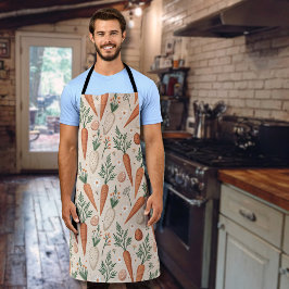 Delantal Vintage Elegant Carrots with Blossoms and Tiny Egg