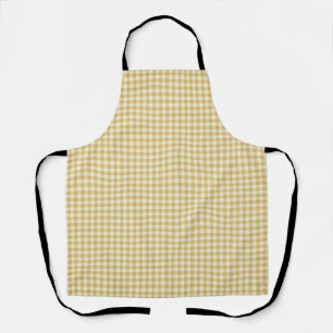 Delantal Vintage Farmhouse Gingham, Tan & Beige
