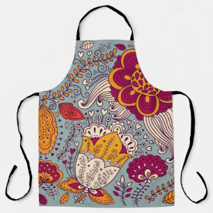 Delantal Vintage Floral Elegante Fondo
