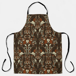 Delantal Vintage floral sin costuras. Guerra barroca clásic