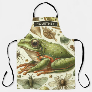 Delantal Vintage Frog Seamless Watercolor