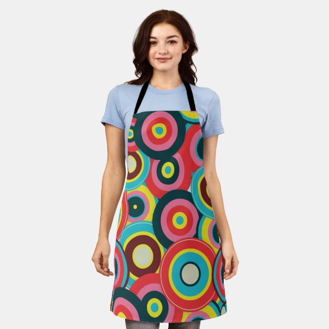 Delantal Vintage geométrico de moda - Patrón moderno (Gastado)