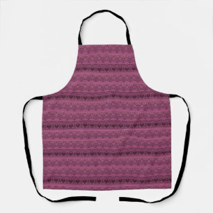 Delantal Vintage marrón rosa de encaje para decoración