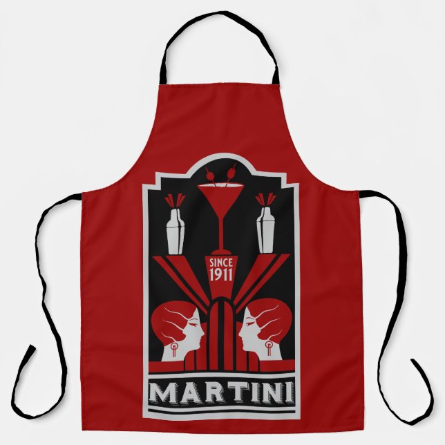 Delantal Vintage Martini Art Deco (Anverso)