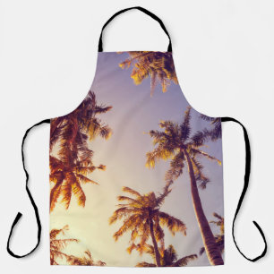Delantal Vintage Palm Trees Blue Sky