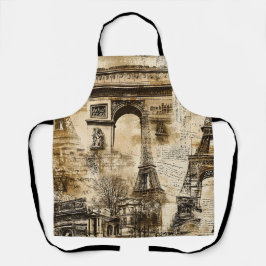 Delantal Vintage Paris Pattern – Eiffel Tower Home Decor